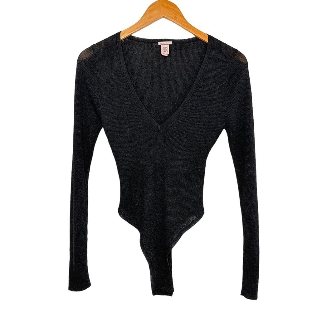 Victoria's Secret Black Long Sleeve Bodysuit